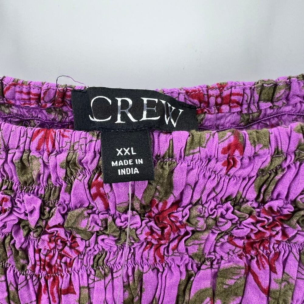 J. Crew Women's Wave Maxi Dress in Iris Floral Voile Bright Purple Size XXL NWT - Picture 7 of 10
